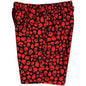 Elastic Waist Swim Trunks with Mesh Liner "Live to Ride" (Black+Red) Skulls CUSTOM - Board Shorts World