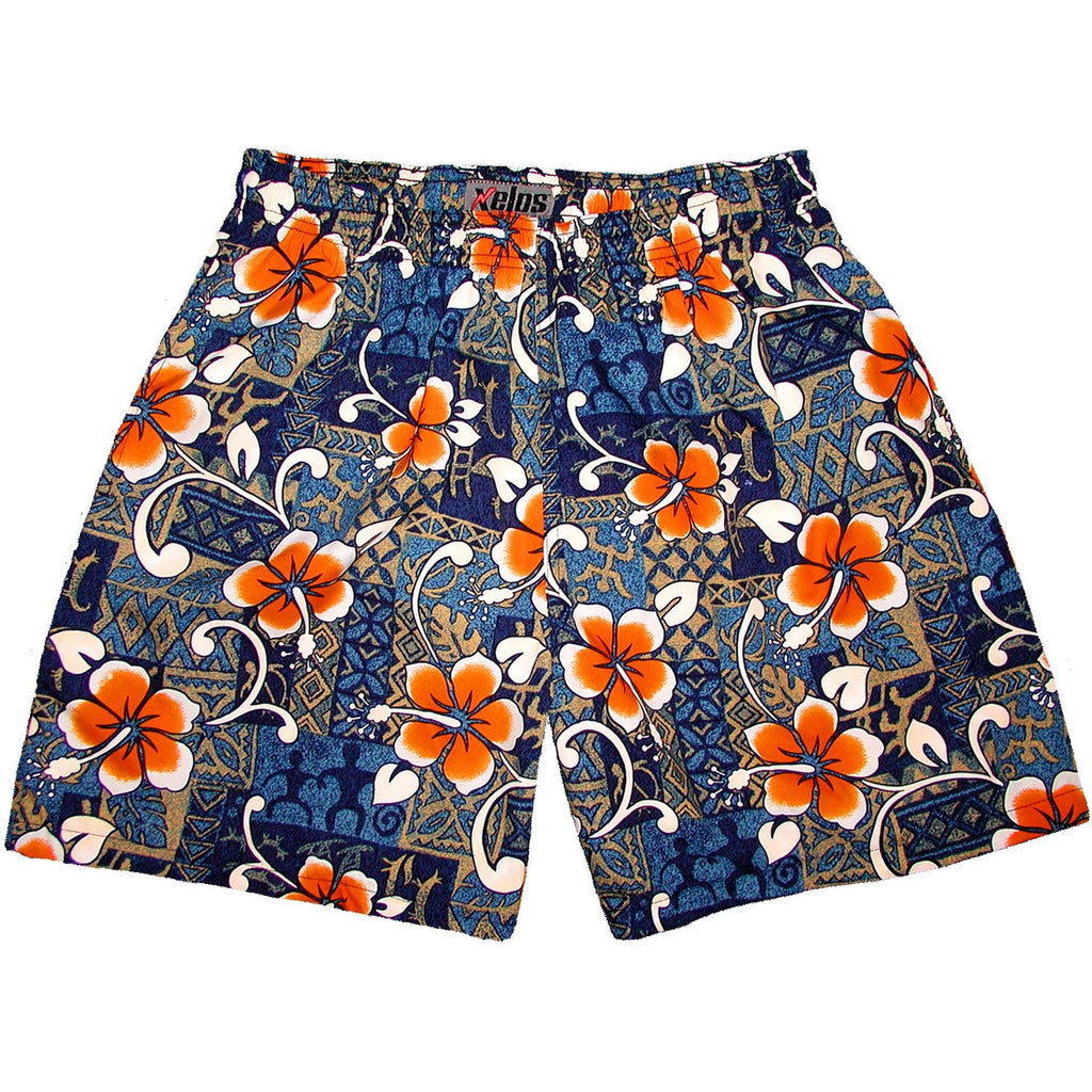 "Top Dog" Mens (6.5" Inseam / 19" Outseam) Swim Trunks (Blue or Olive) - Board Shorts World - 1