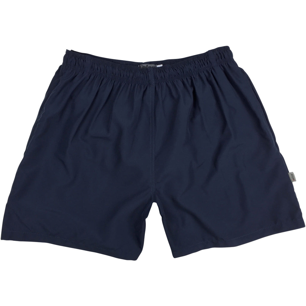 "A Solid Color" XELOS Brand (Navy) Mens Swim Trunks (with mesh liner) - 17" Outseam / 4.5" Inseam