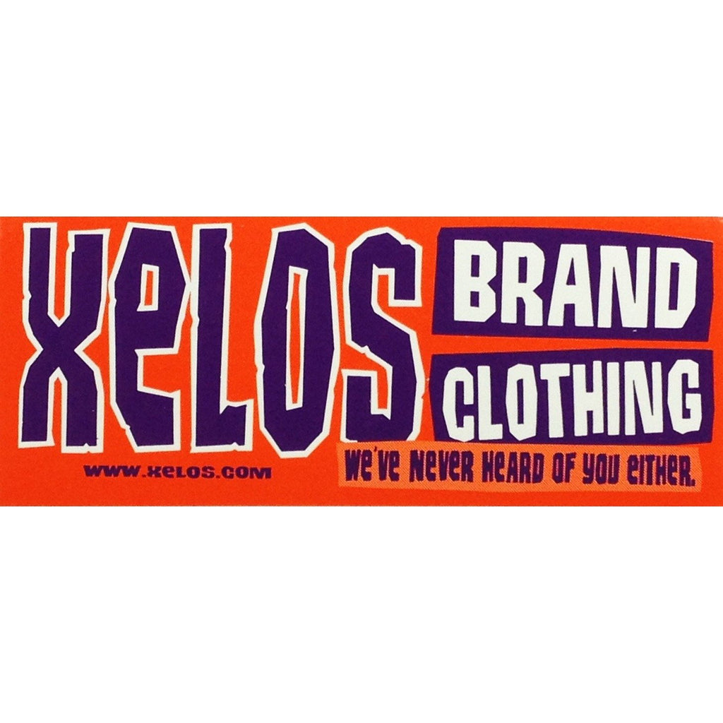 XELOS Brand "Never Heard" Sticker - Board Shorts World