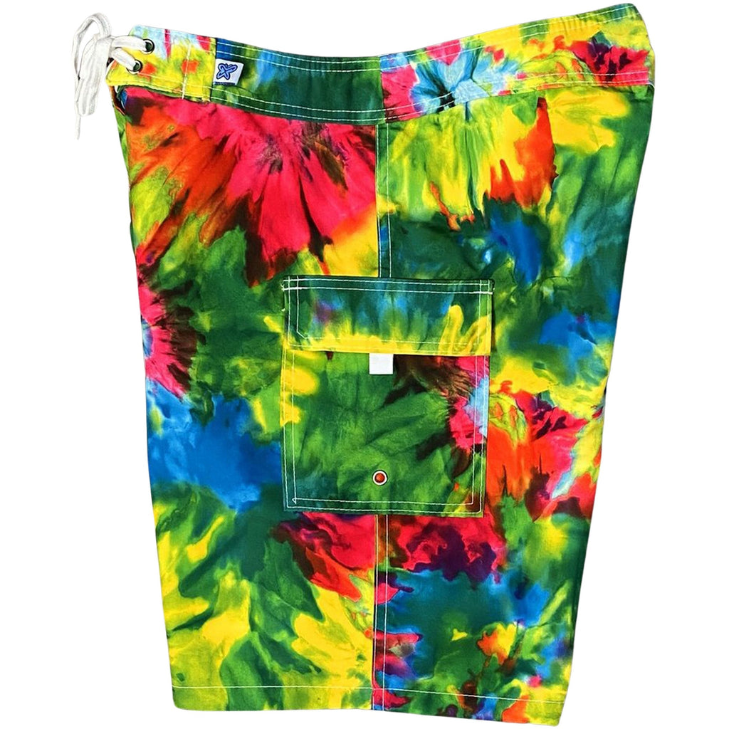 "Love N Haight" Tie Dye Womens Board Shorts - Regular Rise / 10.5" Inseam