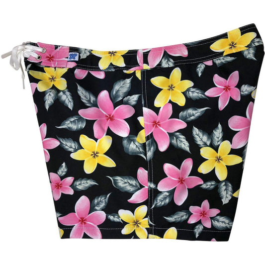 "Free Roaming" Girls Board Shorts - 5" Inseam (Black) - Board Shorts World