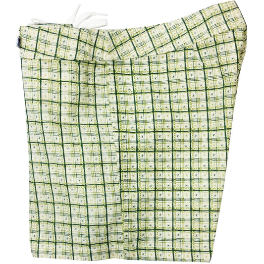 "Jetson" (Green) Build-Your-Own 100% Cotton Women's NON- Elastic Swim (Board) Shorts - Board Shorts World