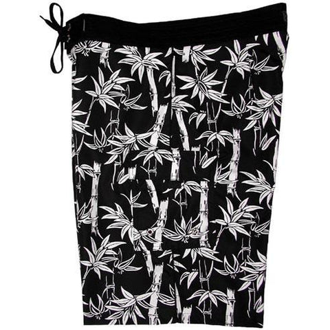 "Branch Out" Boys + Girls Board Shorts. 8" Inseam / 18.5" Outseam (Black) *SALE*