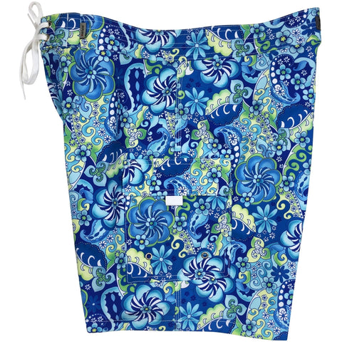 "Lucy in the Sky" Mens Board Shorts - 17.5" Outseam / 5" Inseam (Blue) - Board Shorts World