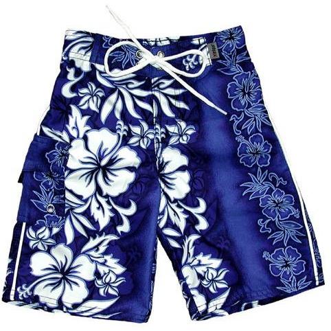 "Conga Line" (Blue) Toddler Board Short